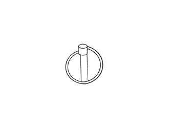 схема чертеж - DIN 11023 Шплинт (штифт) быстросъемный с кольцом