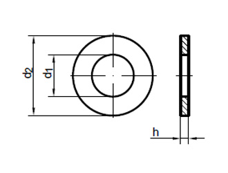 схема чертеж - DIN 126 Шайба стальная