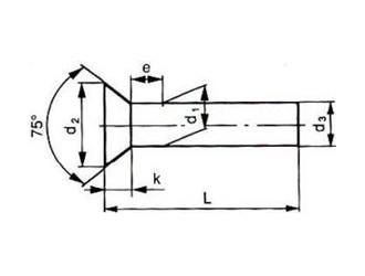 схема чертеж - DIN 302 Заклёпки стальные
