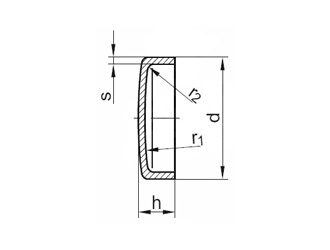 схема чертеж - DIN 443 Крышка для укупорки