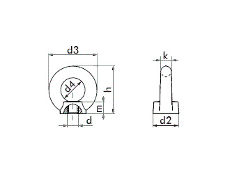 схема чертеж - DIN 582 Рым-гайка