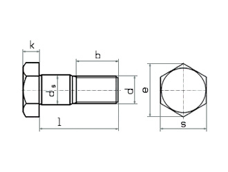 схема чертеж - DIN 609 Болт призонный