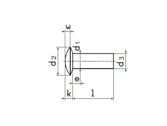 схема чертеж - DIN 662 Заклёпка под молоток