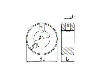 схема чертеж - DIN 703 Кольцо установочное регулировочное