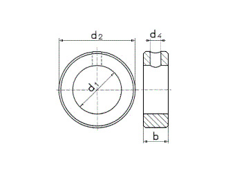 схема чертеж - DIN 705 В Кольцо установочное под штифт