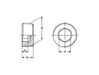 схема чертеж - DIN 906 Заглушка для труб