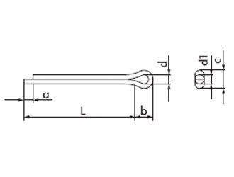 схема чертеж - DIN 94 Шплинт стальной