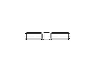 схема чертеж - DIN 940 Шпилька резьбовая оцинкованная, 2.5d